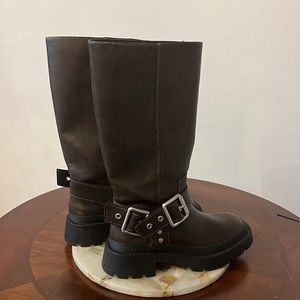 Brown Zara leather boots